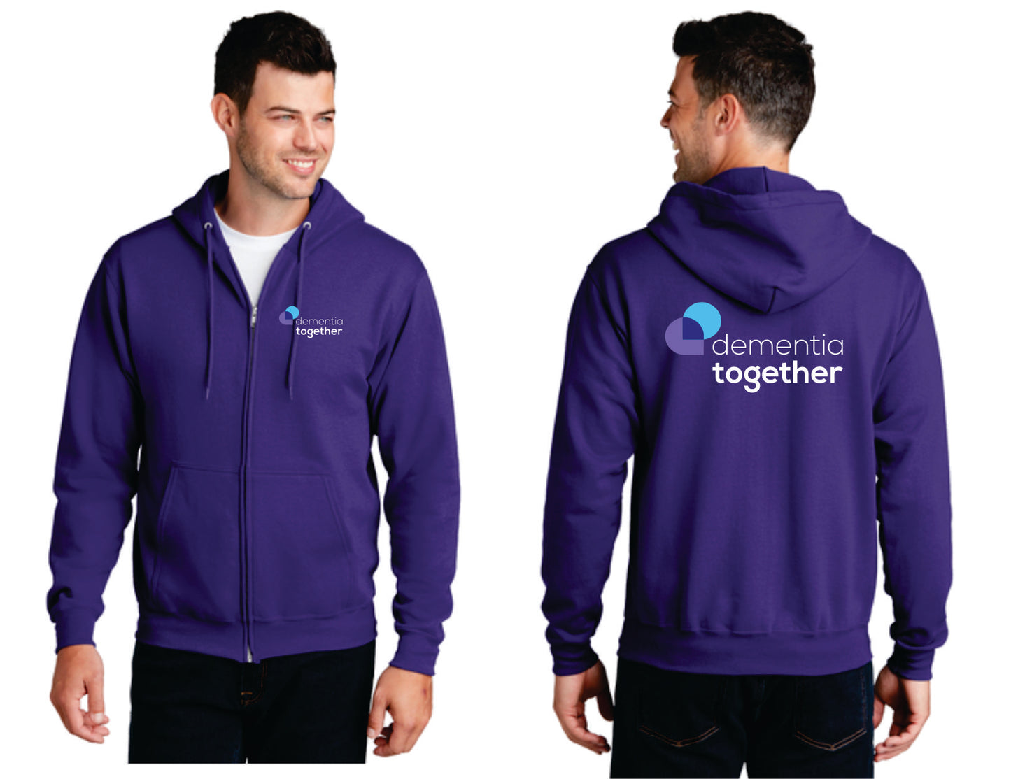 Dementia Together Logo'd Full Zip Hoodies