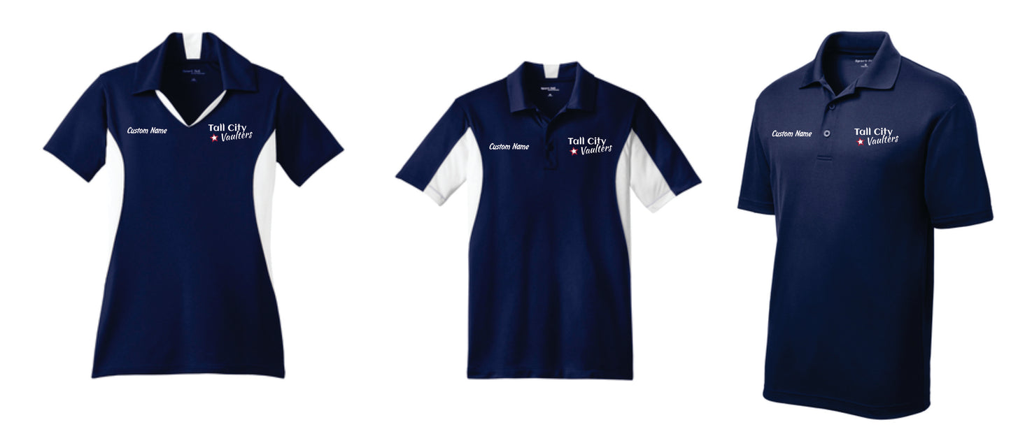 Tall City Vaulters Polos, Custom Name INCLUDED