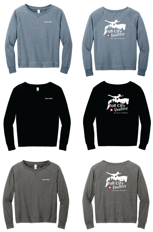 Tall City Vaulters Ladies Specialty Crewneck, Custom Name INCLUDED