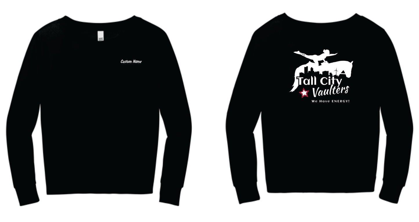 Tall City Vaulters Ladies Specialty Crewneck, Custom Name INCLUDED