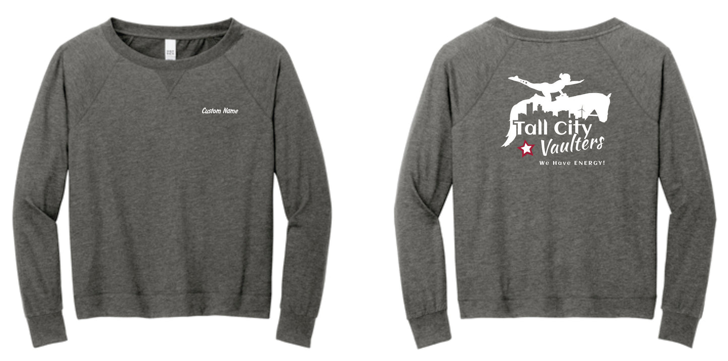 Tall City Vaulters Ladies Specialty Crewneck, Custom Name INCLUDED