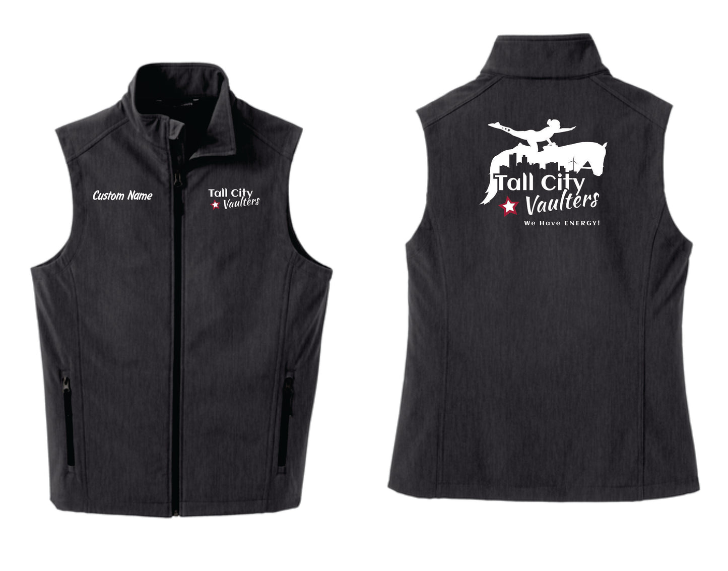 Tall City Vaulters Vests, Custom Name INCLUDED