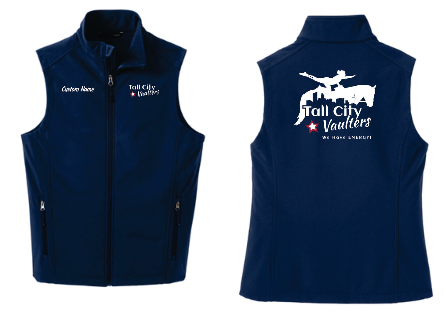 Tall City Vaulters Vests, Custom Name INCLUDED