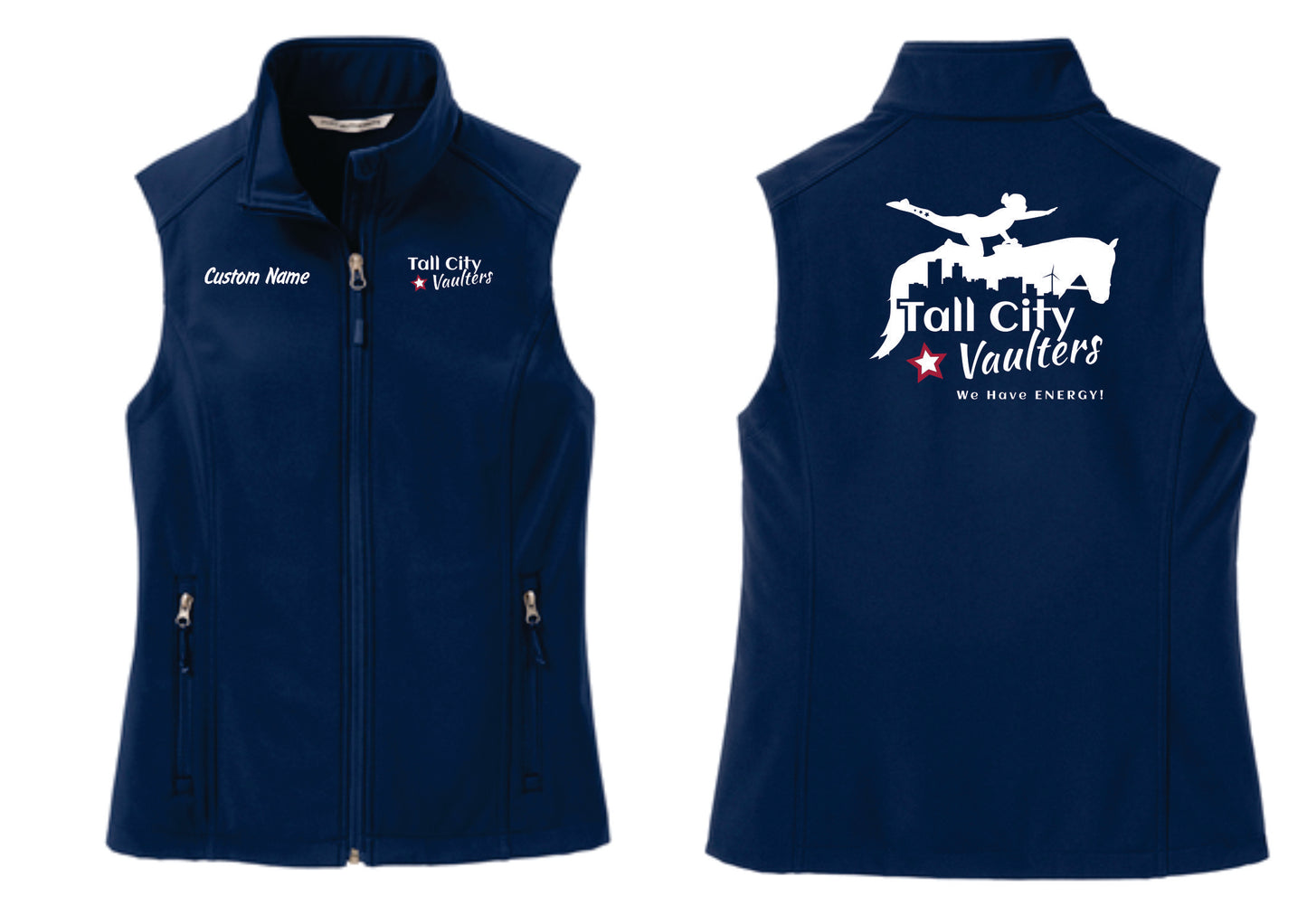 Tall City Vaulters Vests, Custom Name INCLUDED