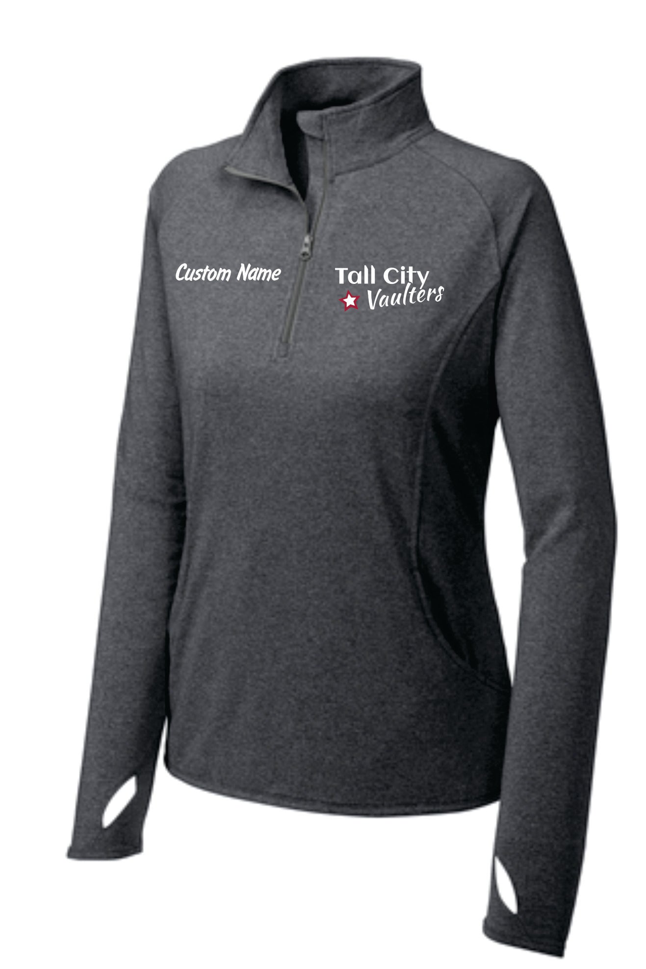 Tall City Vaulters 1/4 Zips, Custom Name INCLUDED