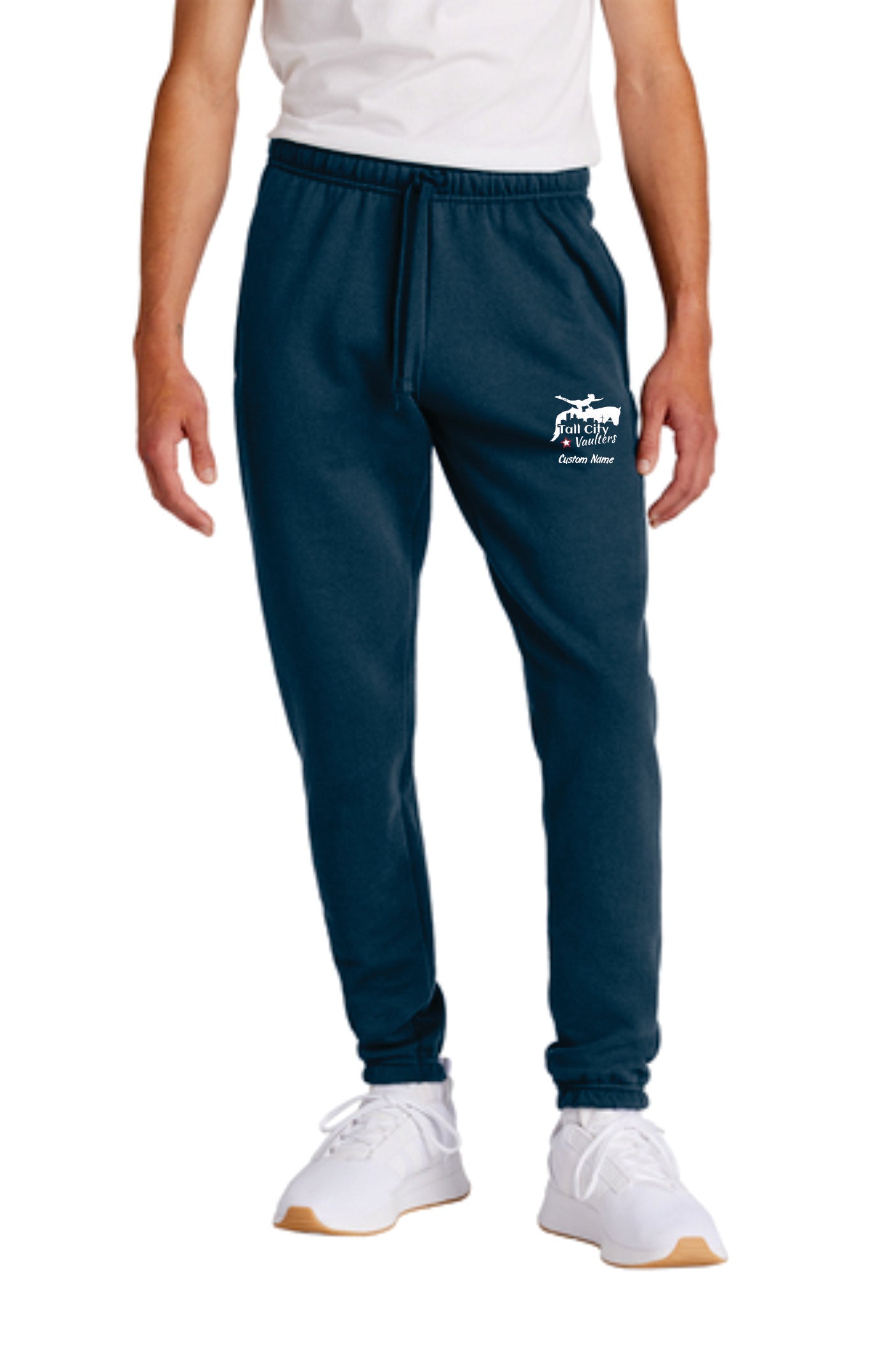 Tall City Vaulters Navy Fleece Sweatpants NAME INCLUDED Port & Company (PC78SP)