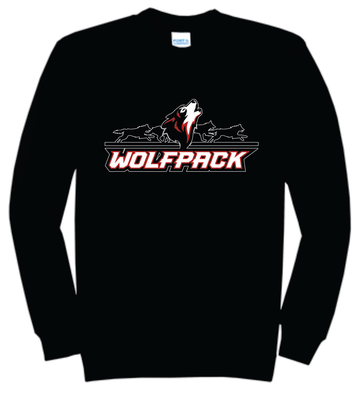 Howling Wolf Running Background Wolfpack Logo