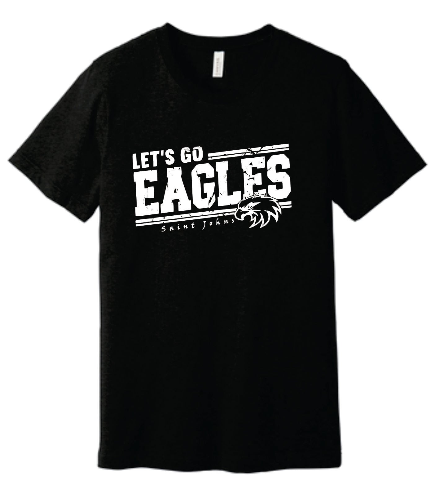 SJE ADULT Let's Go Eagles Logo Apparel