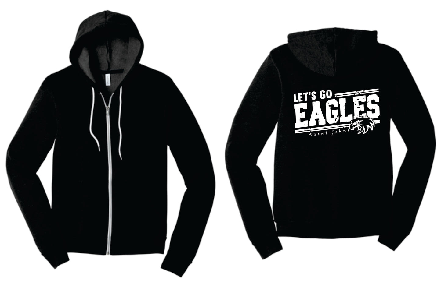 SJE ADULT Let's Go Eagles Logo Apparel