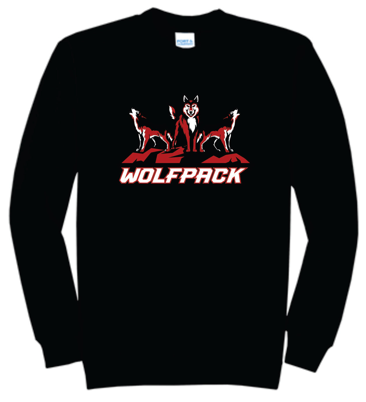 Three Standing Wolves Wolfpack Logo