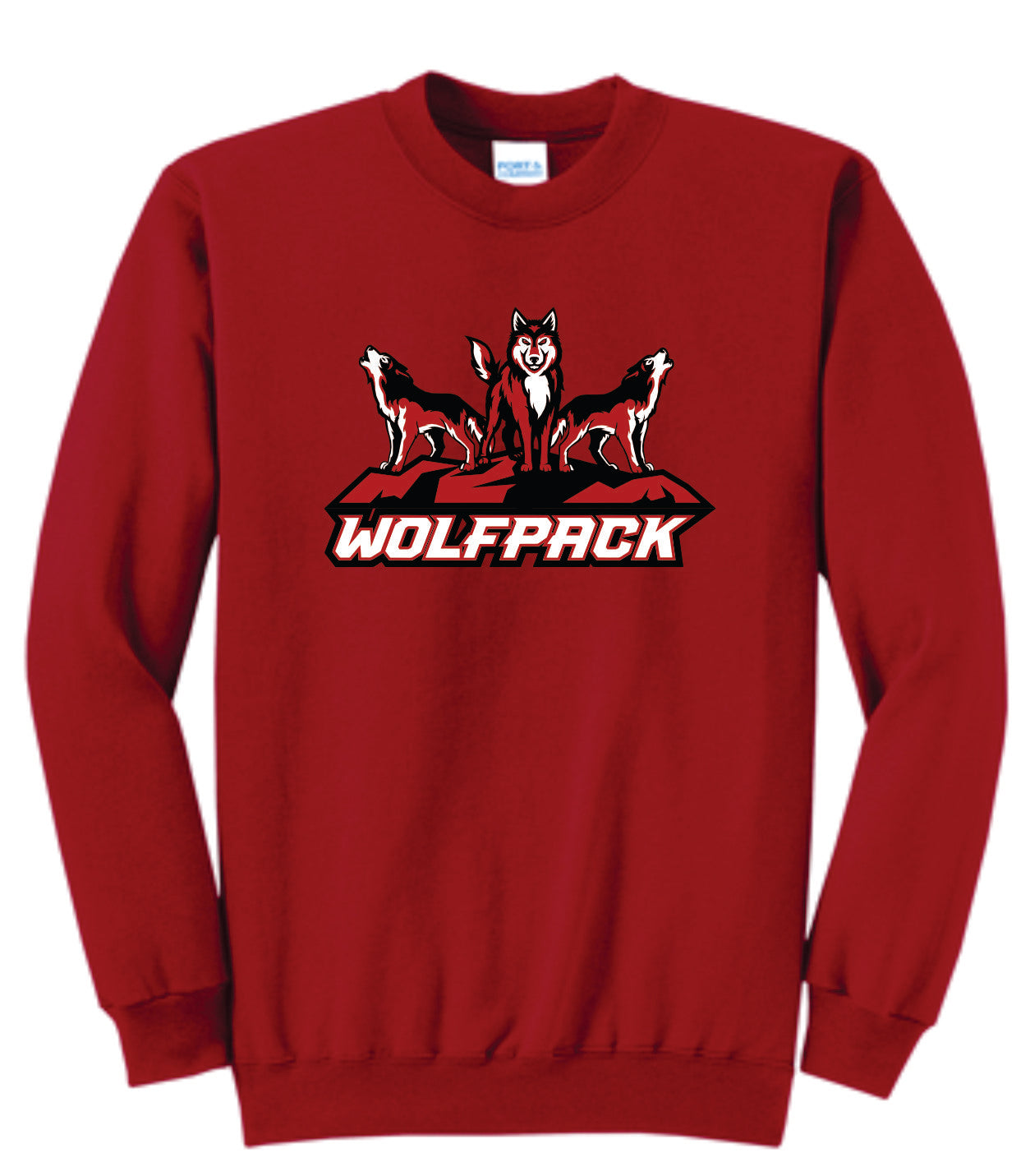 Three Standing Wolves Wolfpack Logo