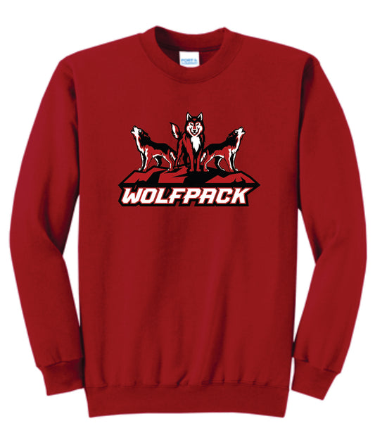 Three Standing Wolves Wolfpack Logo