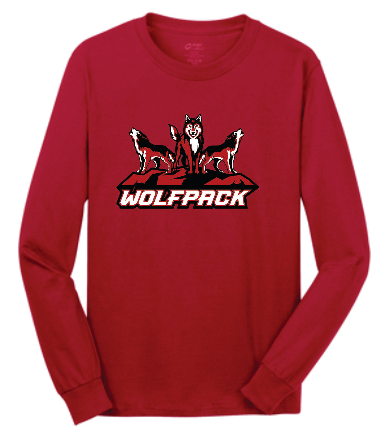 Three Standing Wolves Wolfpack Logo