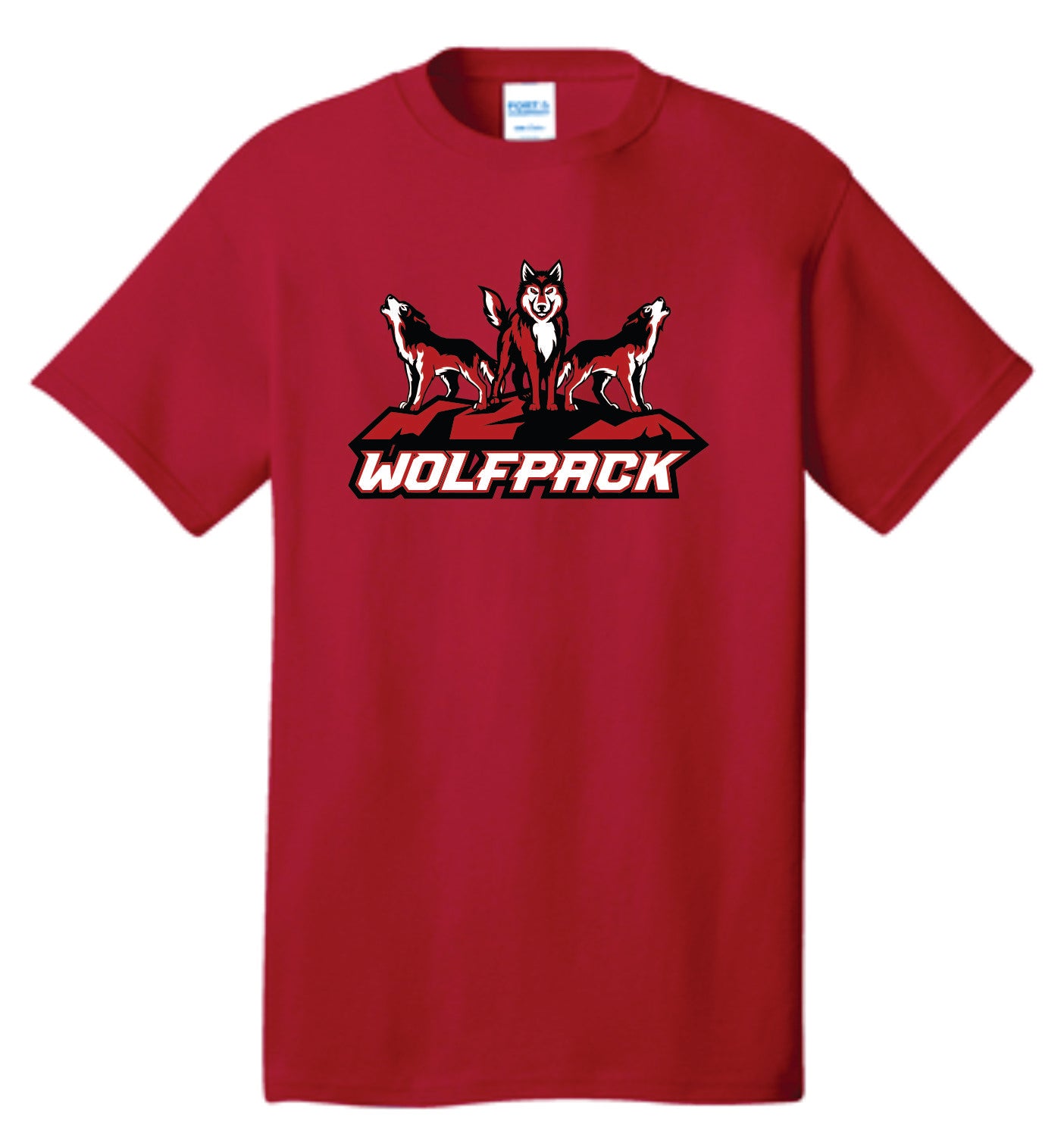 Three Standing Wolves Wolfpack Logo