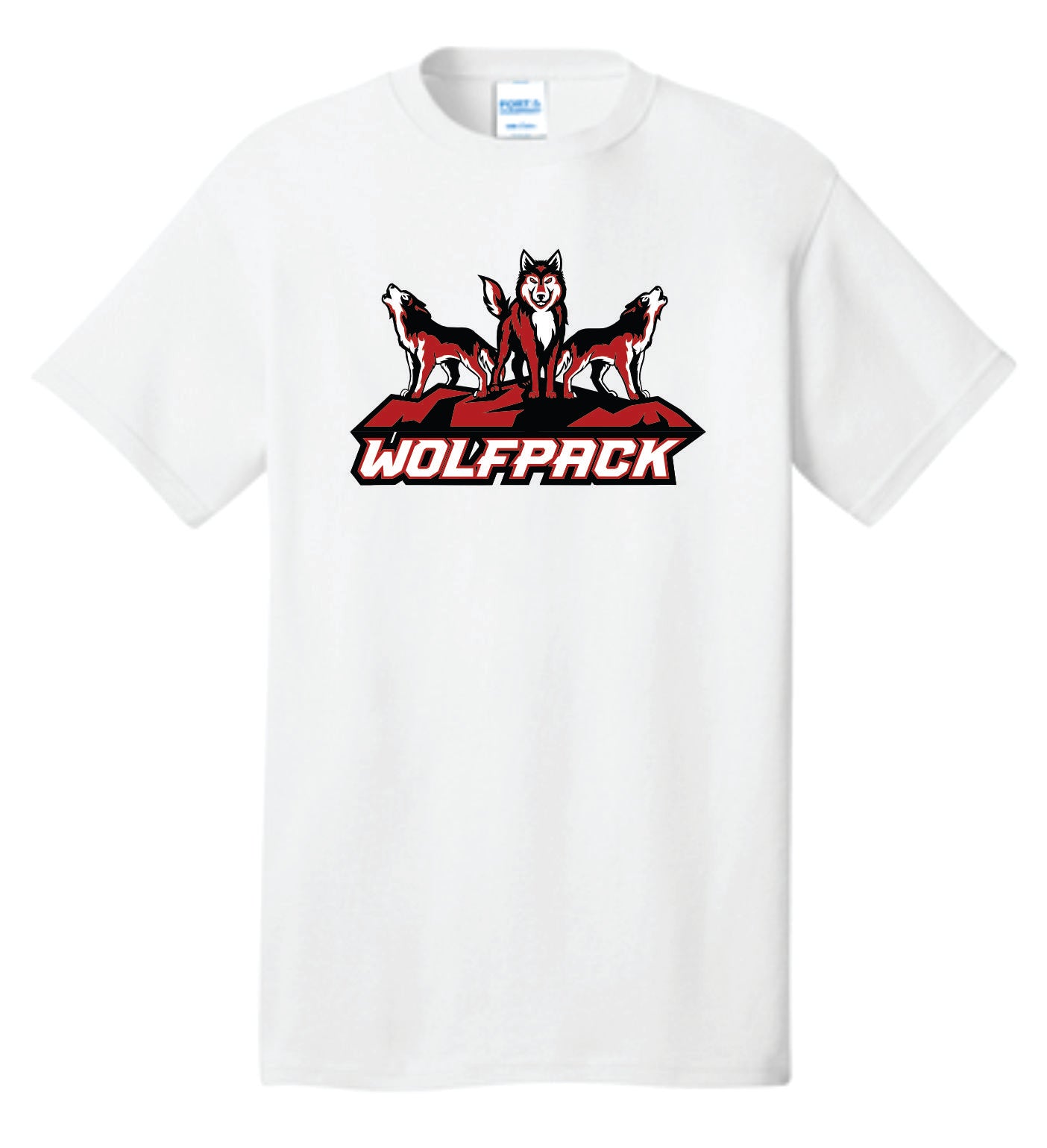 Three Standing Wolves Wolfpack Logo