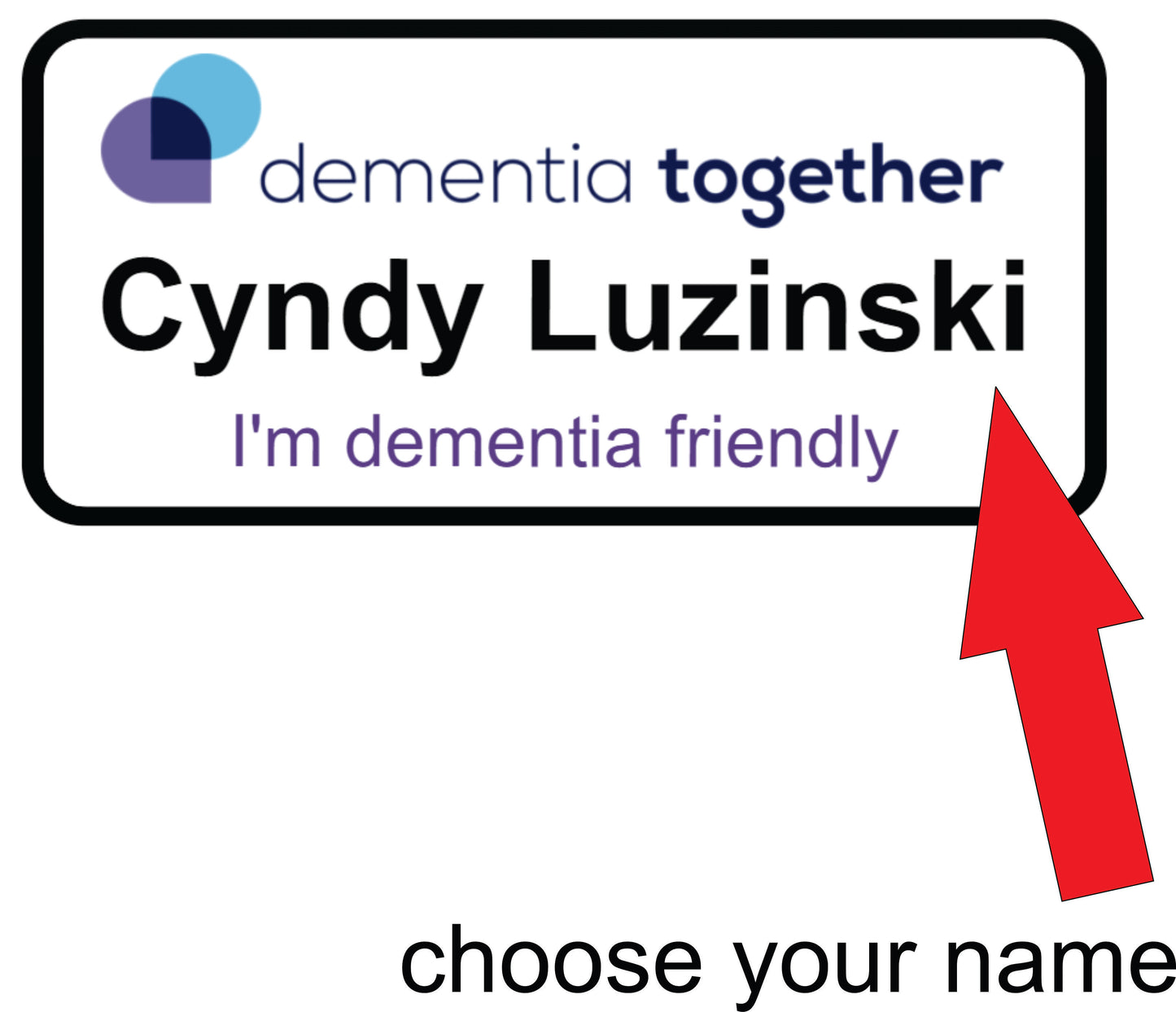 Dementia Together Nametag