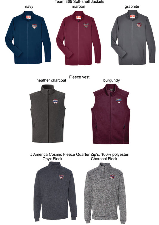 United Soccer Club Embroidered Jackets, Vests, Quarter Zips